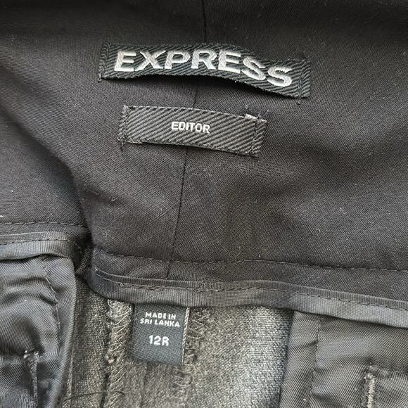 Expressss Grey  wide leg dress pants women’s size 12 - Picture 4 of 5